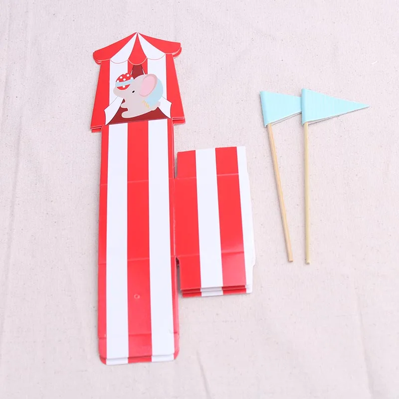 Caja de dulces de circo de 100 pulgadas, caja pequeña para dulces, recuerdo de bebé, decoración para fiesta de cumpleaños de niños
