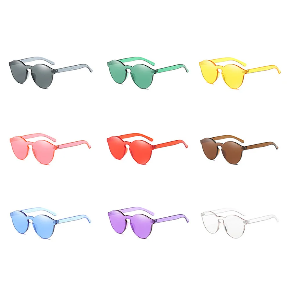 

Rimless Sunglasses Transparent Uv400 Protection Lens Unisex Eyewear For Driving Travel Outdoor Lavender Purple Frameless