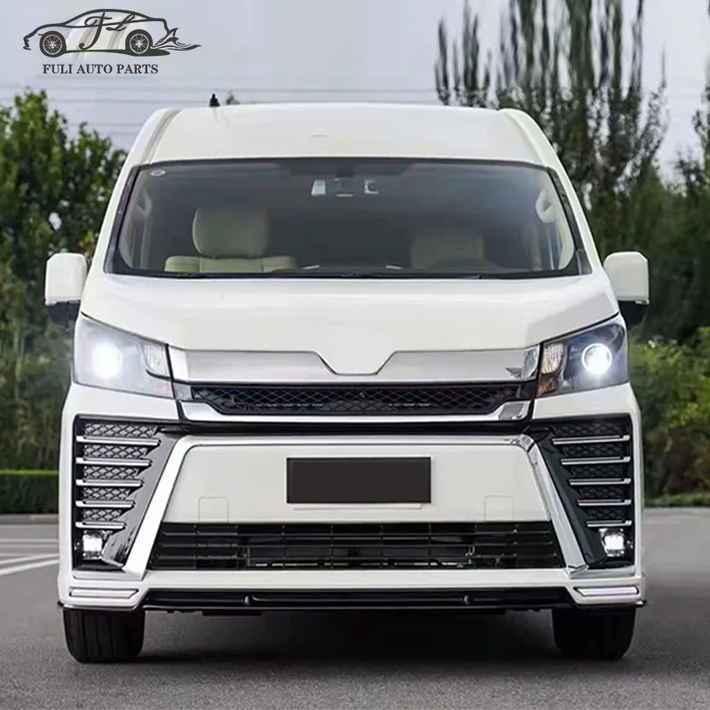 FULI High quality body kit For Toyota Hiace 2019-2021 Reinforced PP Material Front bumper Rear lip Grille car bumpers