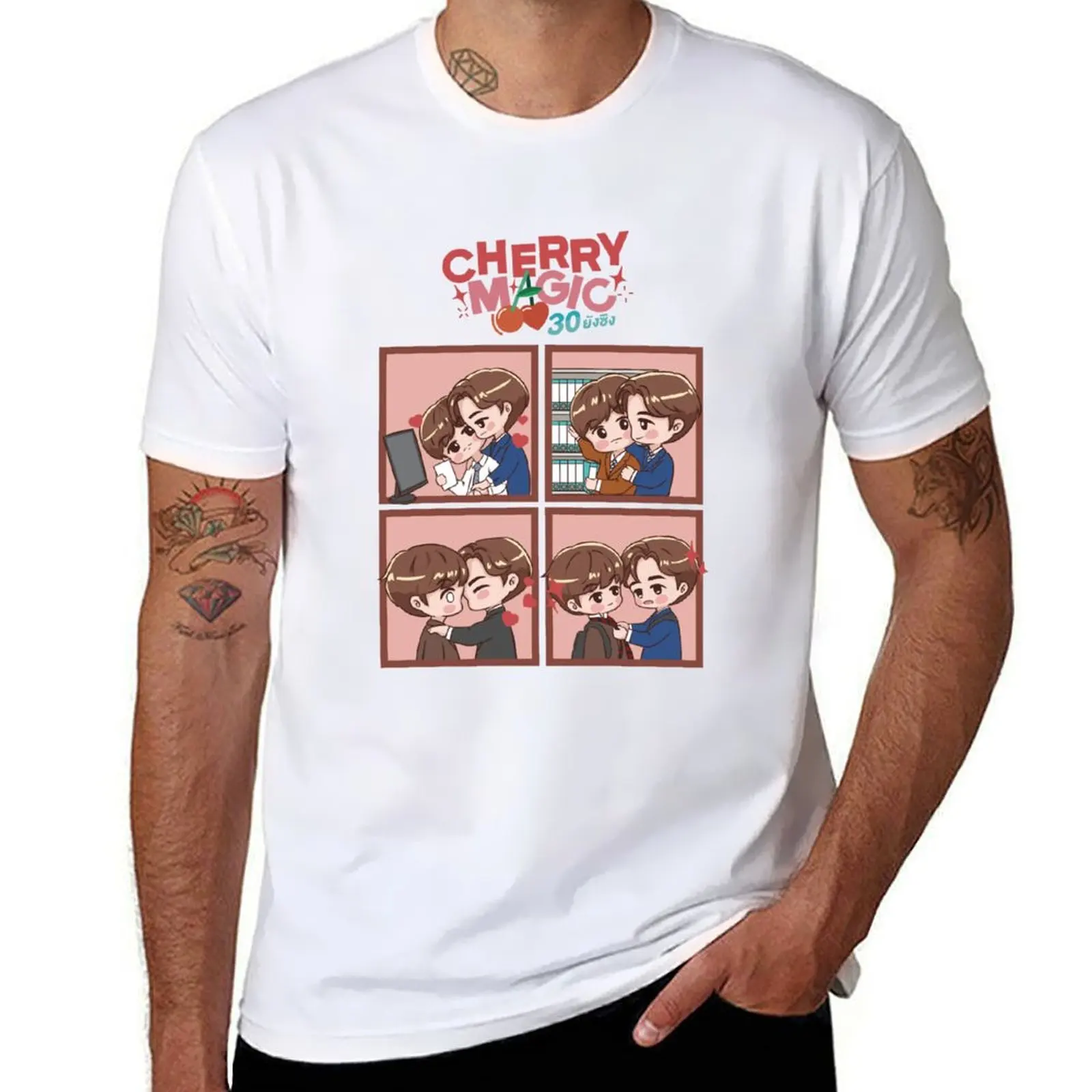 

Cherry shirts slim t T-Shirt - cotton Thai shirts t fit cotton for man man Cute shirts t for Magic man Collage pack