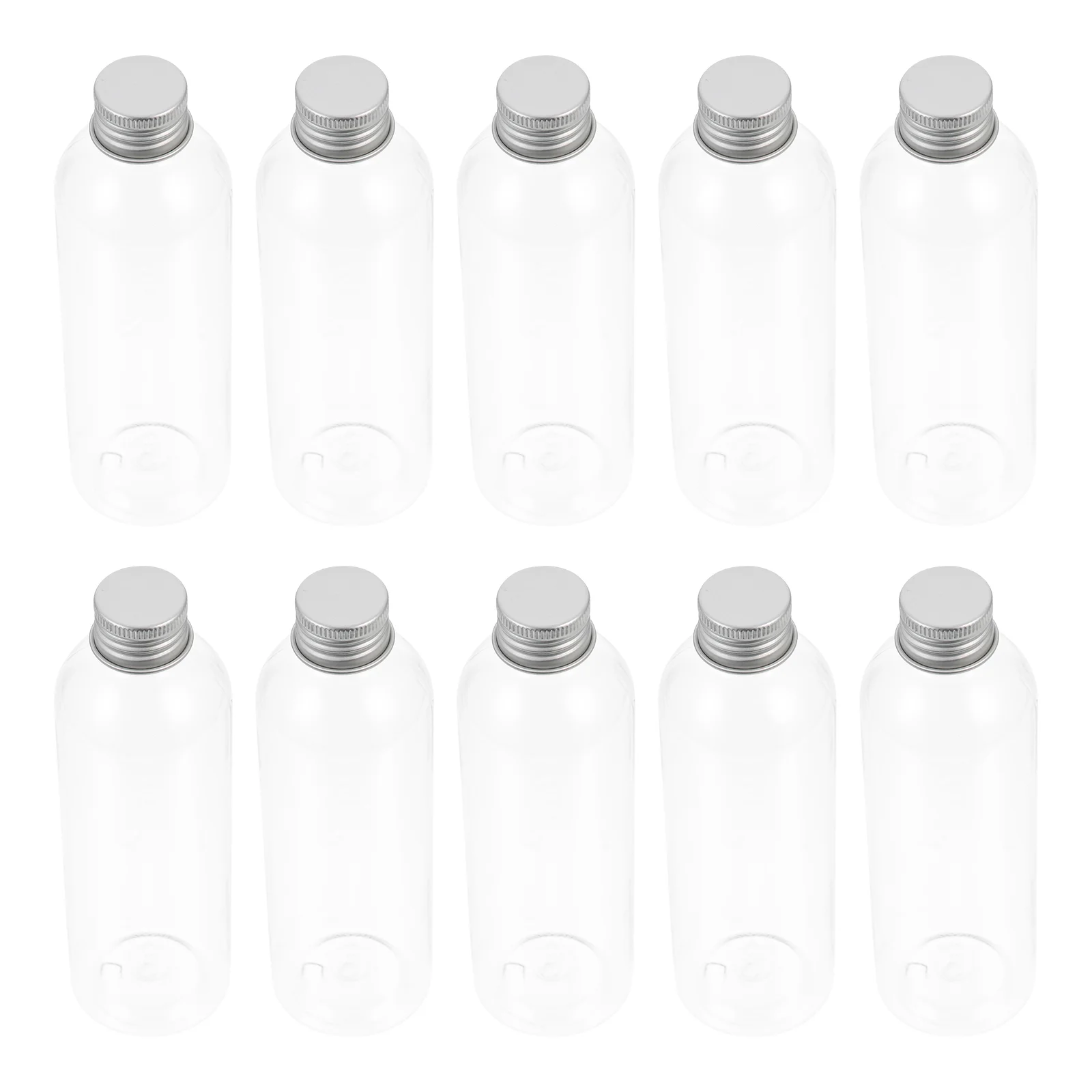 10 Pcs Bottle Drink Multi-function Plastic Container Portable Clear Bottles Transparent