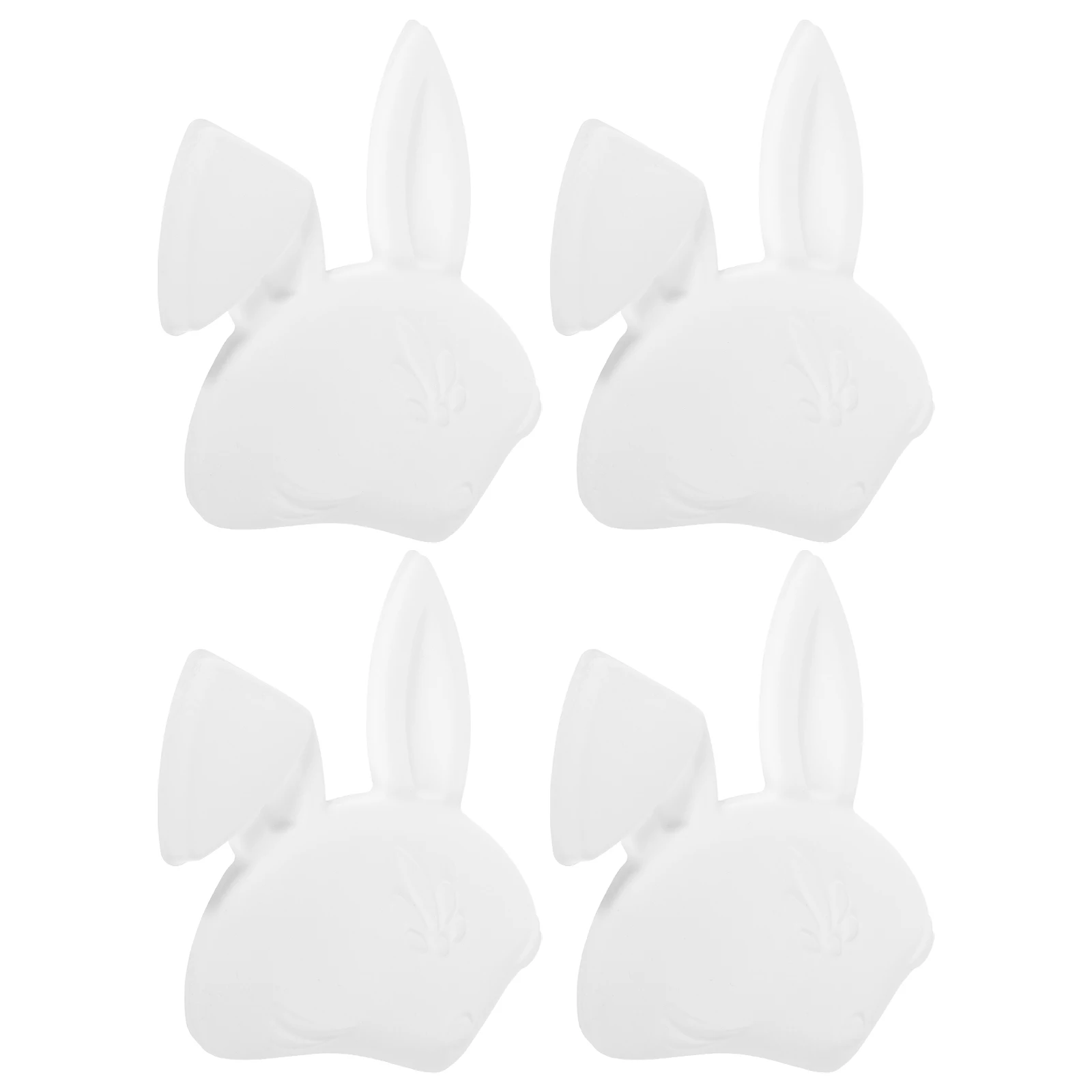 

4pcs Blank Rabbit Mask Pure White PVC Unpainted DIY Fox Face Masks Women Masquerade Party Costume Accessories Animal Props