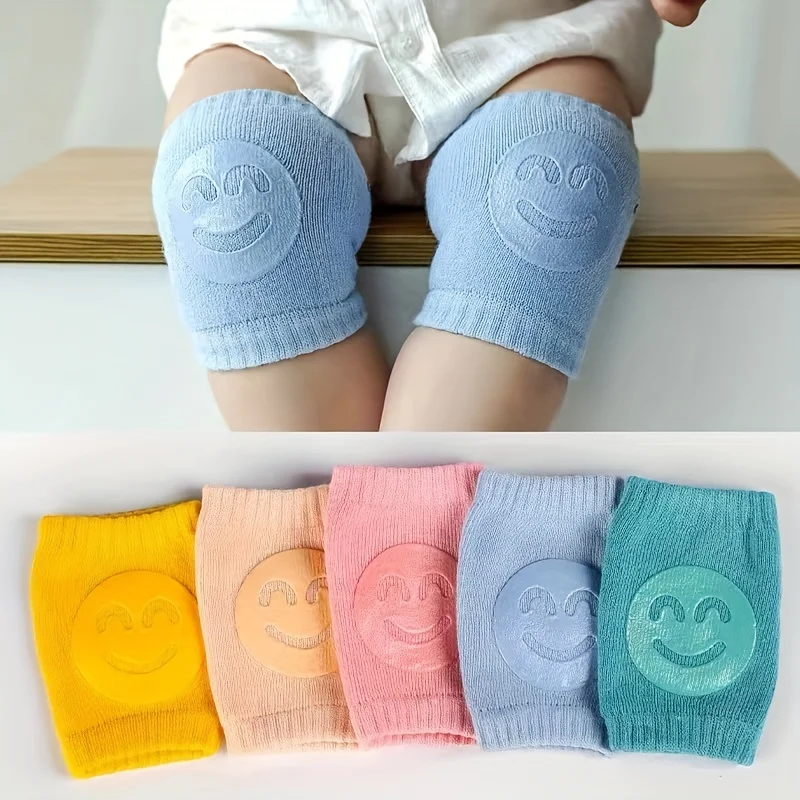 

1 Pair Smile Baby Knee Pads,Anti-Slip Toddler Knee Protectors,Kids Training Crawling Kneepads