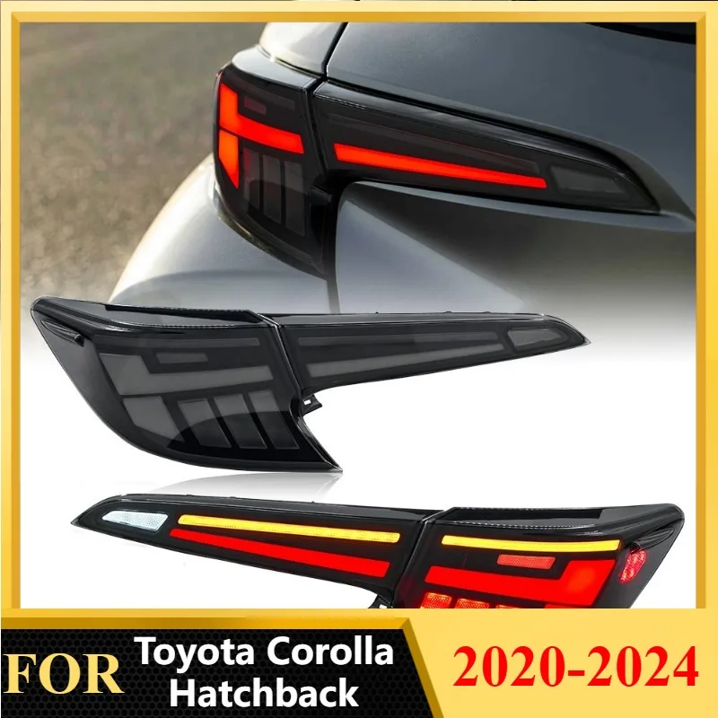 New Arrivals LED Tail Lights For Toyota Corolla Hatchback 2020-2024 Rear Lamps Assembly Pair with Dynamic Sequential Turn Signal