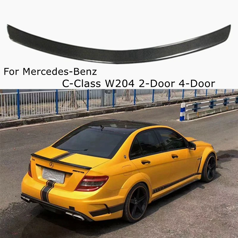 

For Mercedes-Benz C-Class W204 2-Door 4-Door AMG Style Carbon Fiber Rear Spoiler Trunk Wing 2007-2014 FRP Forged Carbon