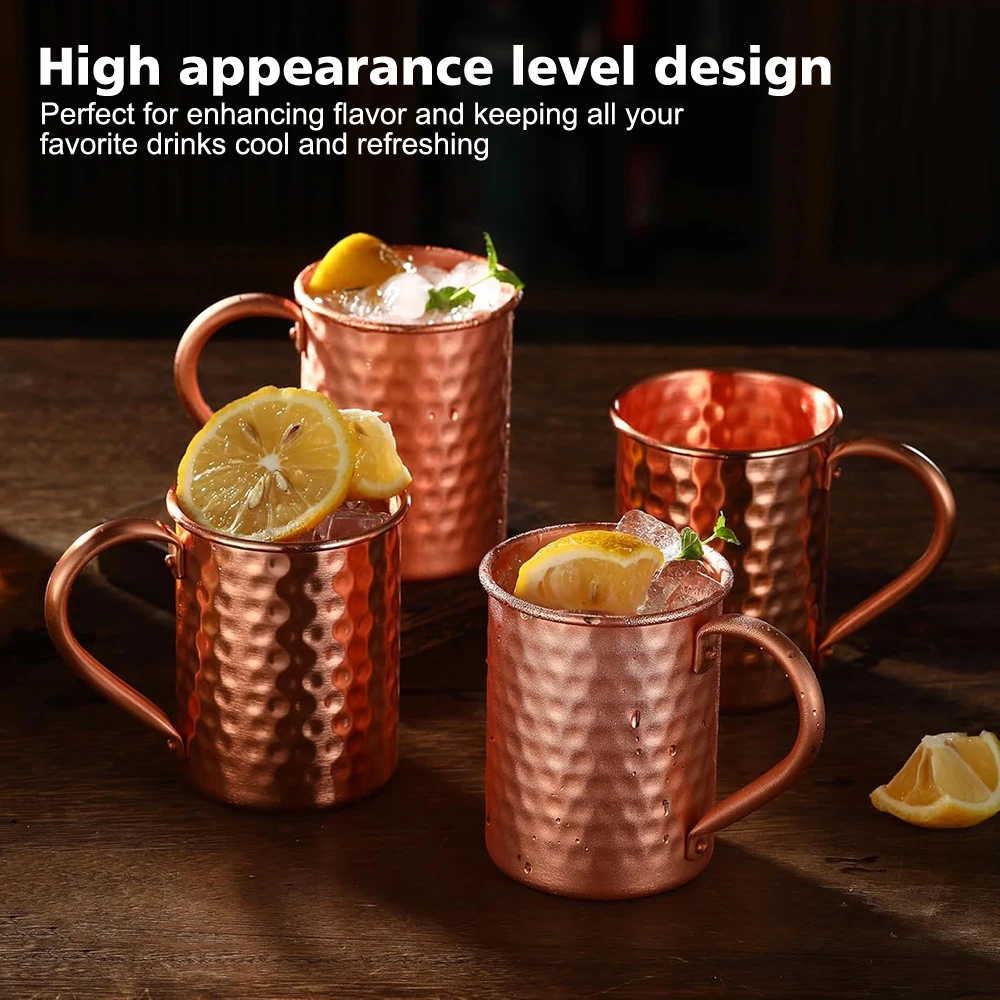 Moscow Mule Mug Durable Coppery Beer Mugs Cocktai Wine Coffee Mug Milk Cup Cocktail Wine Whiskey Mug Bar Drinkware 450ml