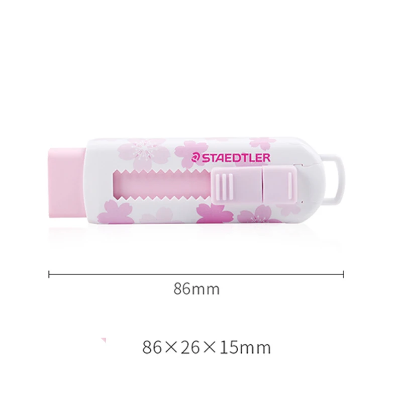 1pcs Germany STAEDTLER Telescopic Pencil Eraser Sakura Limited Edition Sketch Design Sketch Office Rubber Replaceable Core