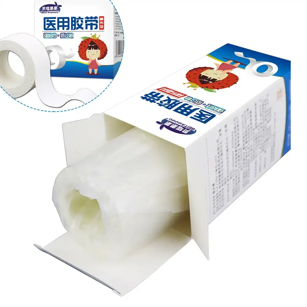 1Roll Cotton Medical Tape Strong Adhesive Low Allergy Comfortable Breathable Bandage Outdoor First Aid Products Baby Bandages