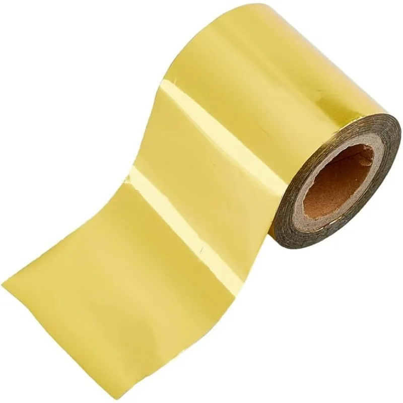 1 Roll Hot Foil Stamping Paper Heat Transfer Foil Papers Golden Sublimation Foil Transfer Sheets for Card Making Craftwork