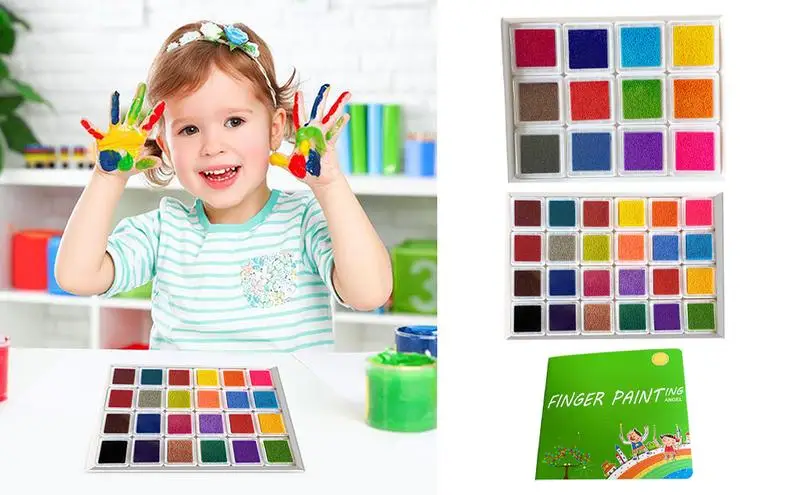 Набор для рисования пальцами, 24 цвета