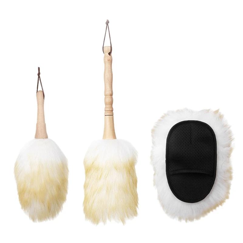 Long Lambswool Cleaning Brush for Musical Instruments Effective Dust and Stain Removal