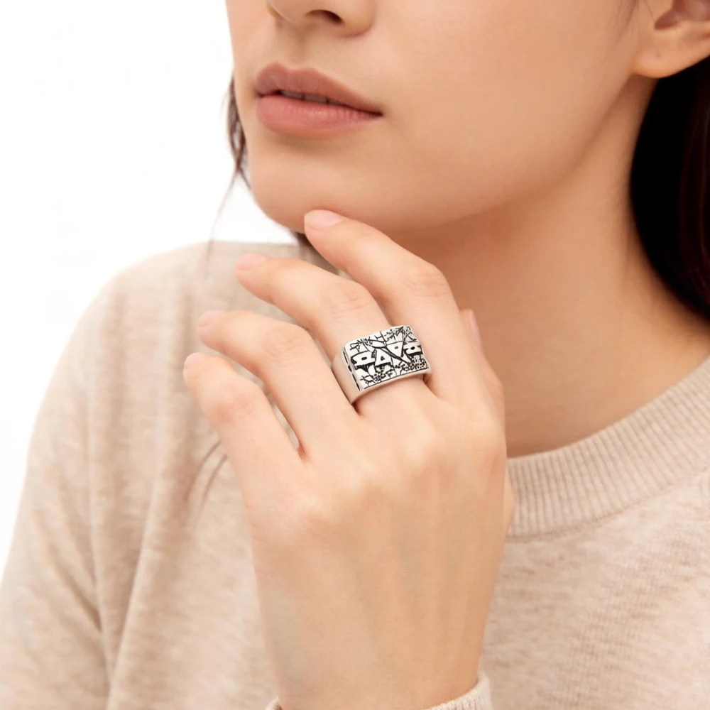 Ring Elements Of Nature Fine Jewerly For Women Men 2023 Summer Brand New Gift In 925 Sterling Silver