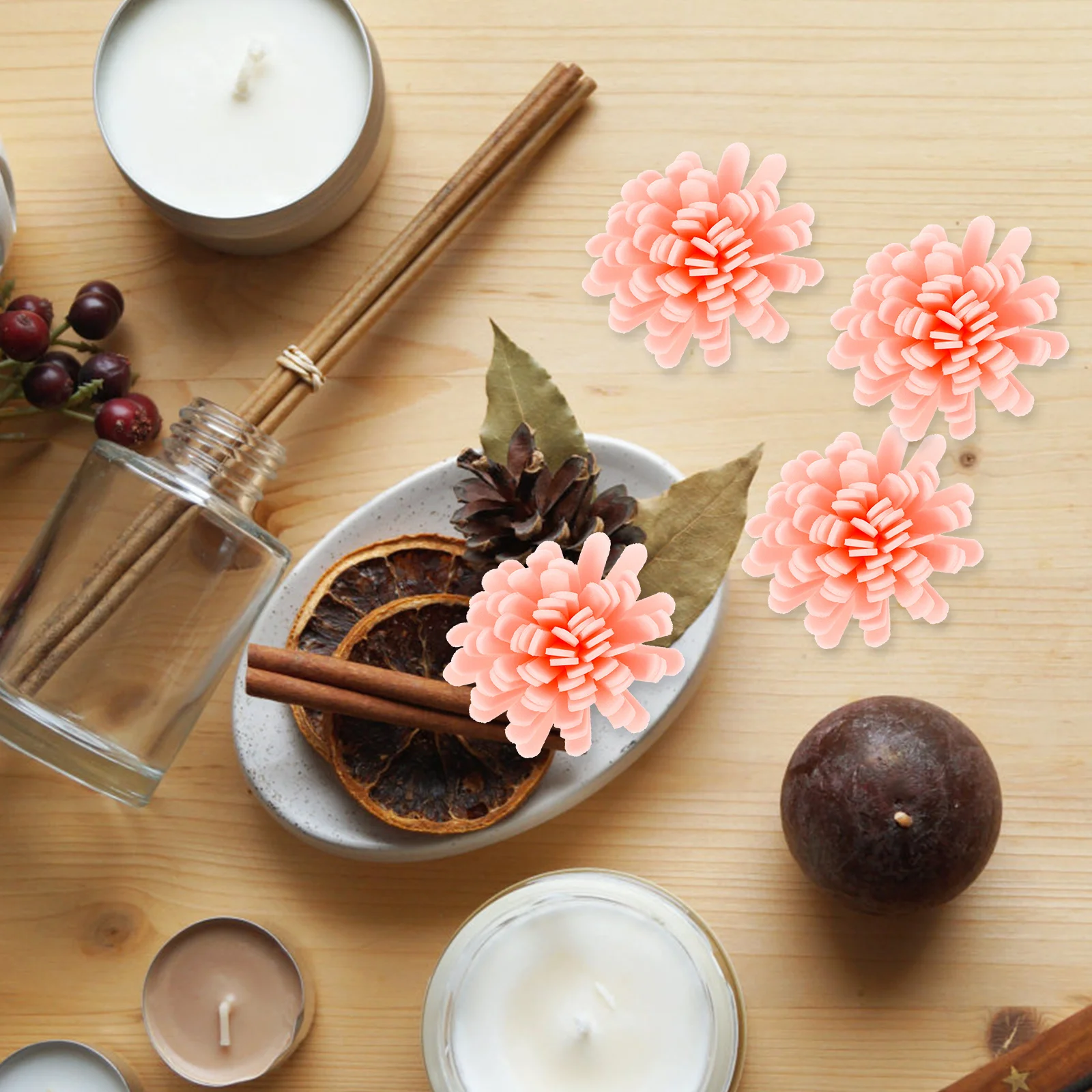 

100pcs Artificial Chrysanthemum Scent Diffuser For Home Aromatherapy Air Freshener Living Room Bedroom Office Bathroom Mini