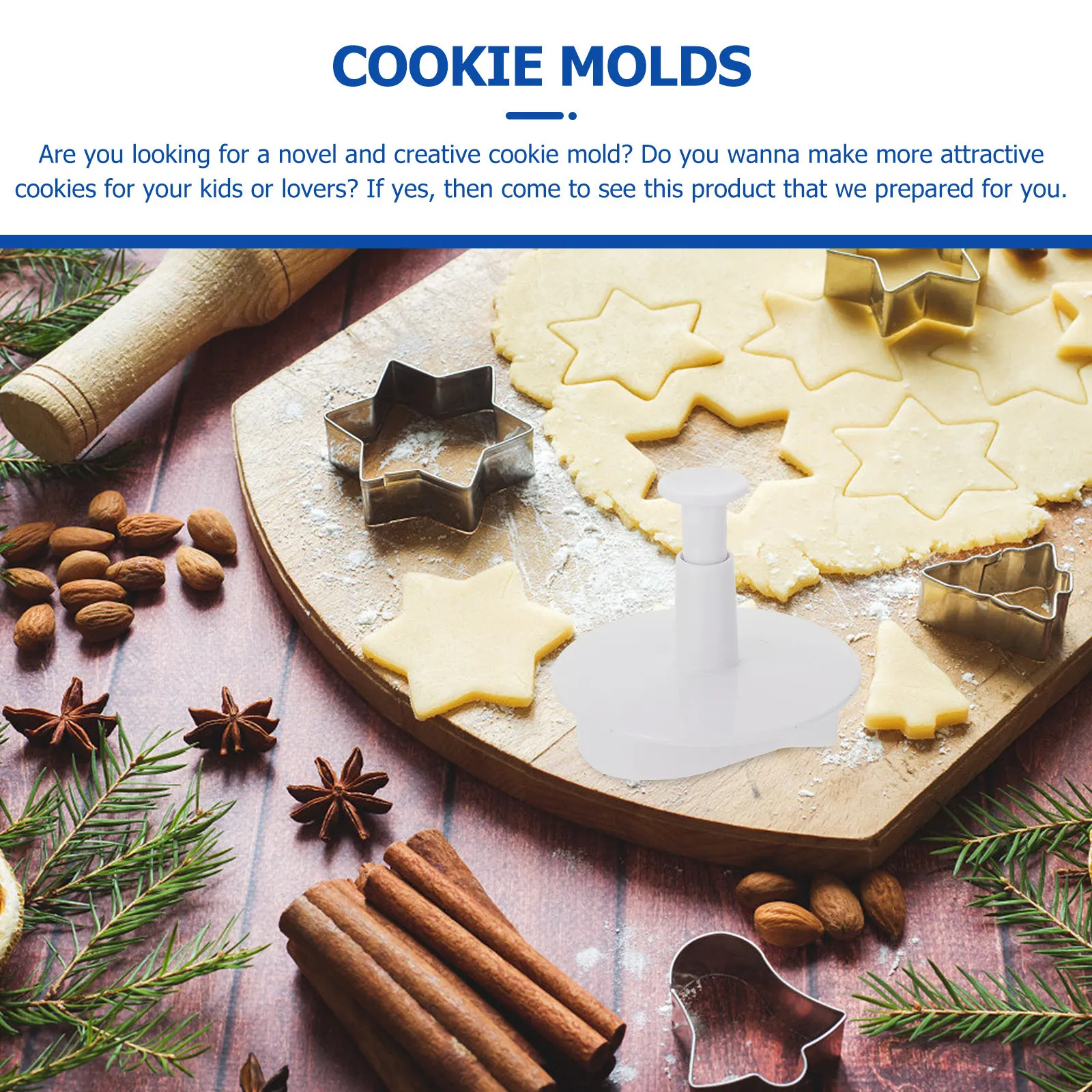 4Pcs Reusable Plastic Baking Molds Set Lovely Hot Air Balloon Shape Cookie Molds for Fondant Chocolate Biscuits DIY Crafts