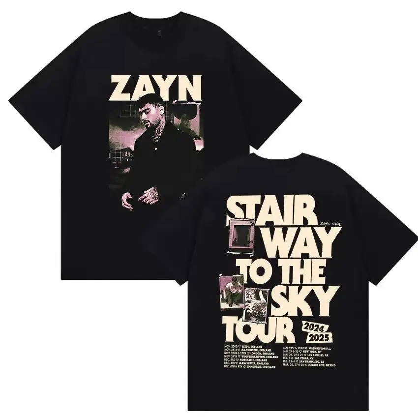 

Men's Hip-hop Fashion Cotton Loose and Comfortable Short-sleeved T-shirt Retro Album 2025 Pattern T-shirt Streetwear