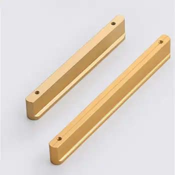 KK&FING 1KS Jednoduché zlaté kartáčované kuchyňské kliky s dlouhými dveřmi, hliníková slitina, úchyty pro skříňové dveře, nábytkové kování 10 nejlepší prodej zlaté úchytky skříněk - №9