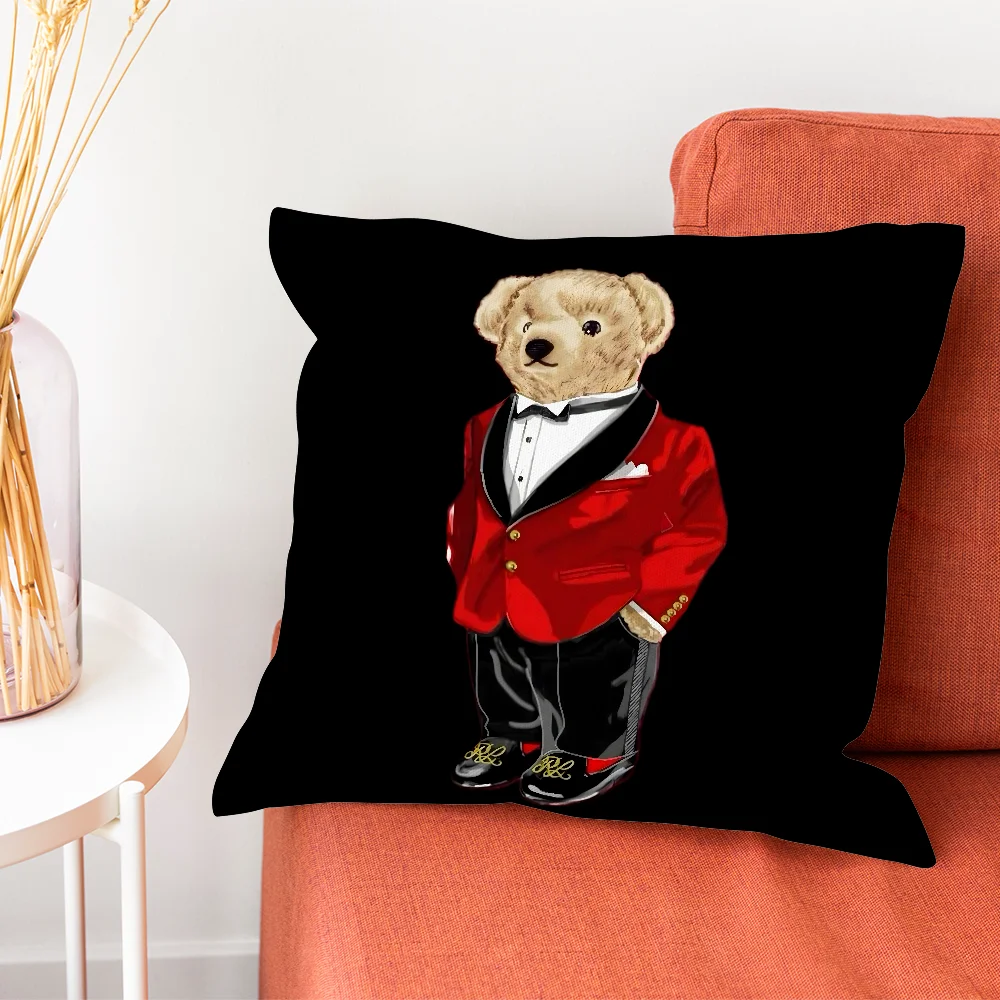 Fashion Bear P-PoloS Pillow Case Pillow Case Living Room Sofa Cushion Cover Suitable For Home Bedroom Room Decoration