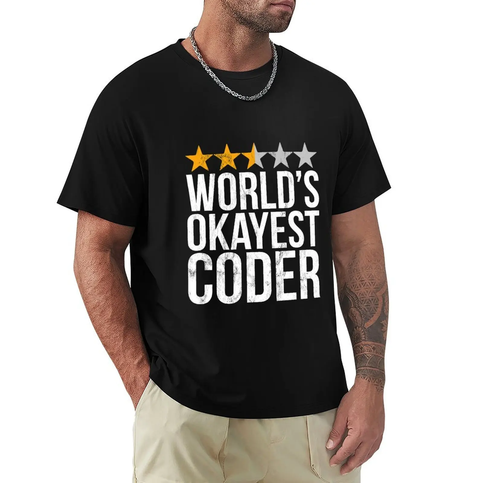 Футболка Funny Coding Worlds Okayest Coder, легкая футболка для занятий спортом на открытом воздухе