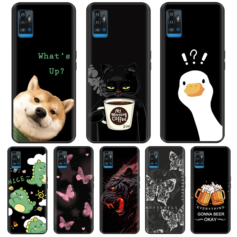 Funda de silicona para ZTE Blade A51, Funda BladeA71, Funda de León, gato, animales, Fundas de teléfono suaves de TPU para ZTE Blade A71 A7030 BladeA51