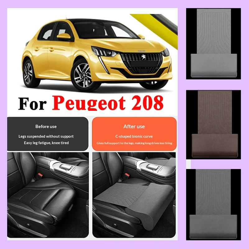 

For Peugeot 208 Hatchback 2012-2026 Car Seat Leg Support Extension Mat support pad Seat extension leg pad