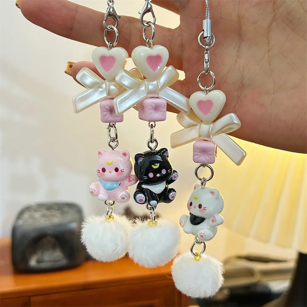 

Women's Pendant Little Cat Sweet Phone Chain Cartoon Cute Pendant Pink Color Simple Fashion Funny For Kawaii Girls Gift Pendant