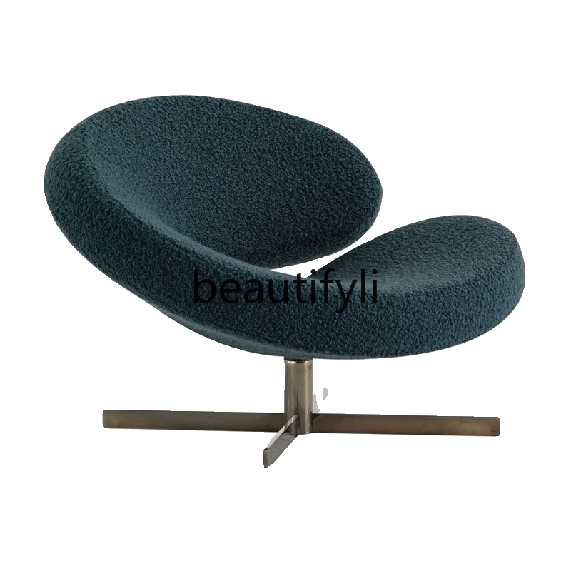 Leisure chair art Rochburg C-shaped single chair model room living room back chair