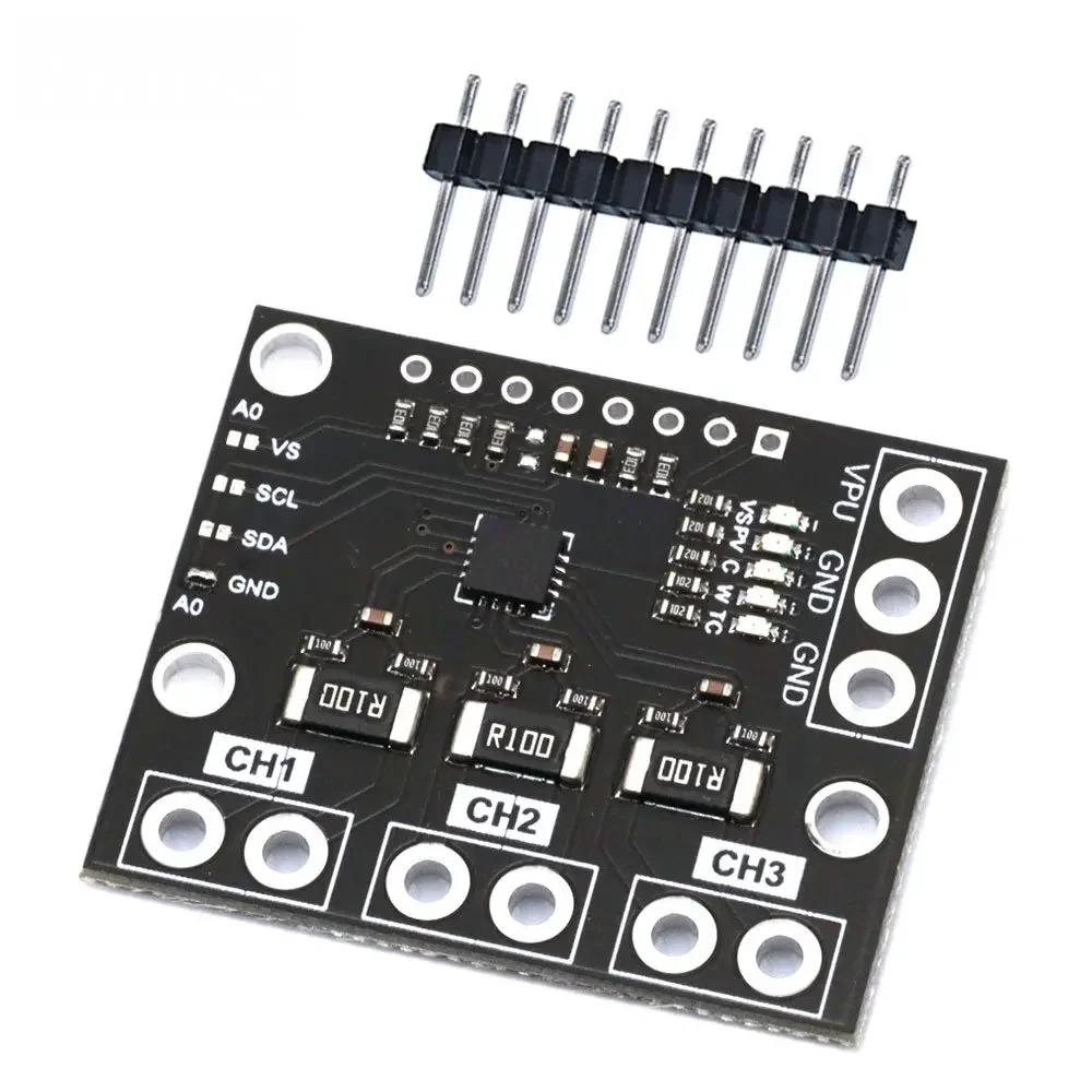 Mini INA3221 High-Side Current Voltage Detect Module 3 Channels Multi-Load Power Calculation Board STM32 Maker DIY Kit