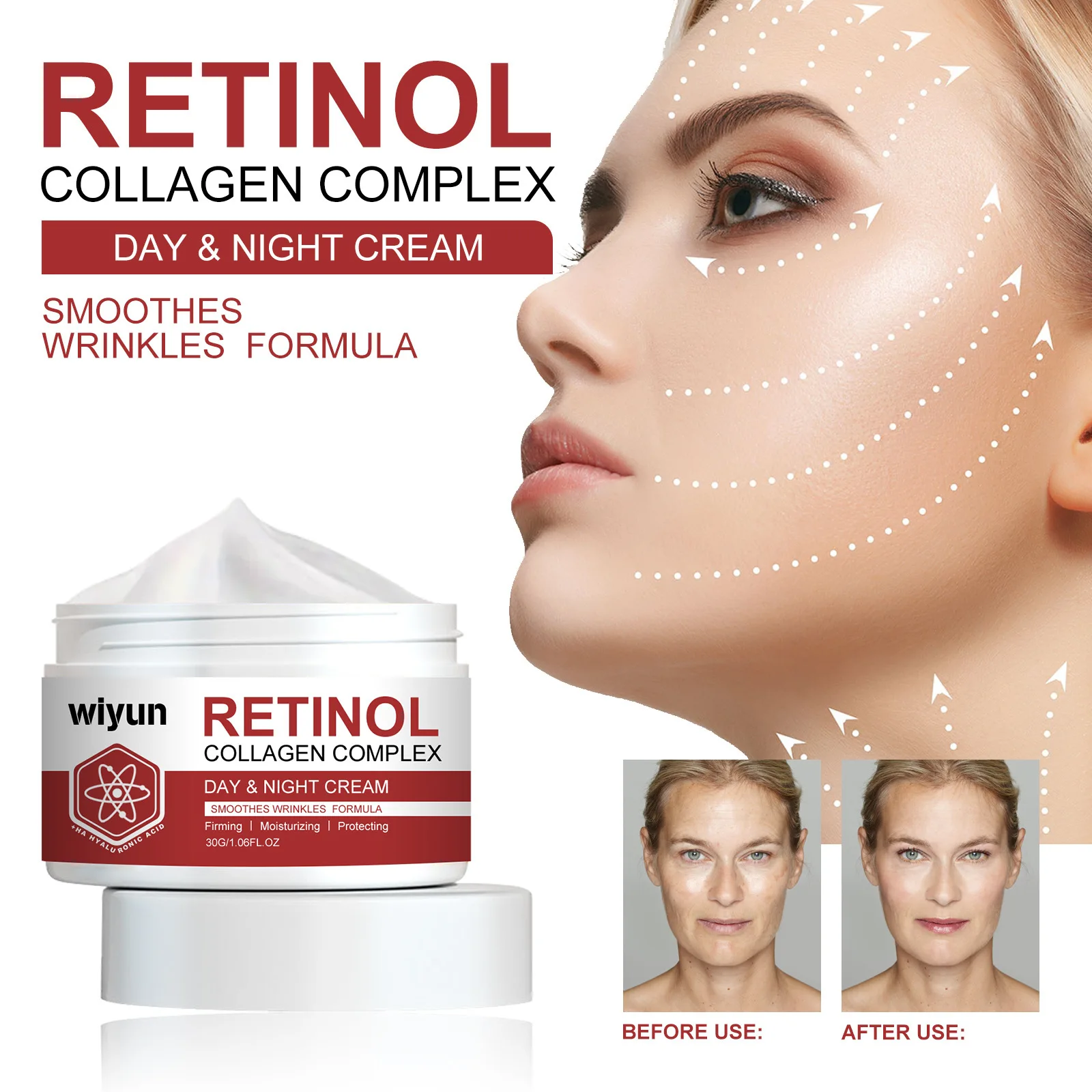 

Retinols Whitening Face Moisturizer Moisturizing Retinols Cream Anti-Wrinkle Aging Moisturizing Shrink Pores Smooth