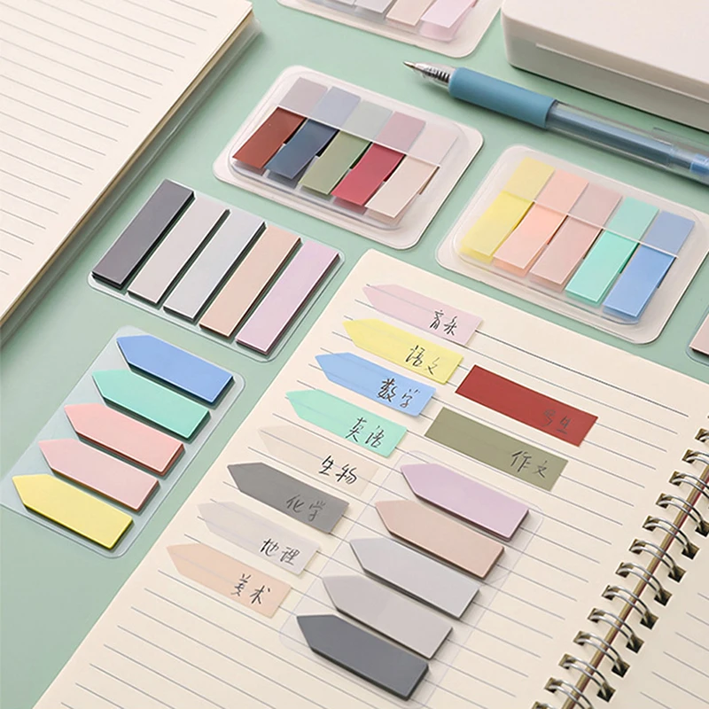 100Sheets Loose-leaf Paper Index Stickers Label Stickers Arrow Flags Sticky Note for Page Marker Planner Stickers Office School