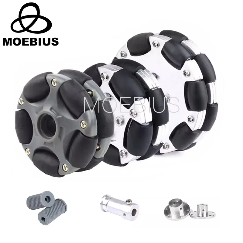 15KG Load 58/82mm Aluminum Alloy Omni Wheel Metal Fulai Wheel Omni Robot Ros Platform Omnidirectional Motion