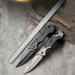 Outdoors Steel Folding Knife High Hardness No Lock Camping Pocket Knives for Hunting and Fishing Men's Gift