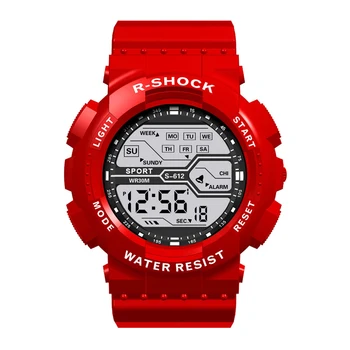 Esporte ao ar livre relógio masculino multifuncional tela grande led eletrônico à prova dwaterproof água luminosa militar digital relógios de pulso reloj hombre
