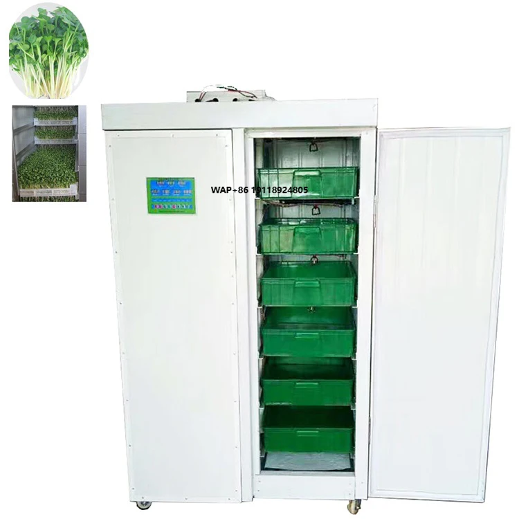 Indoor Hydroponic Bean Garlic Growing Systems Rota Garden Sprout Machine