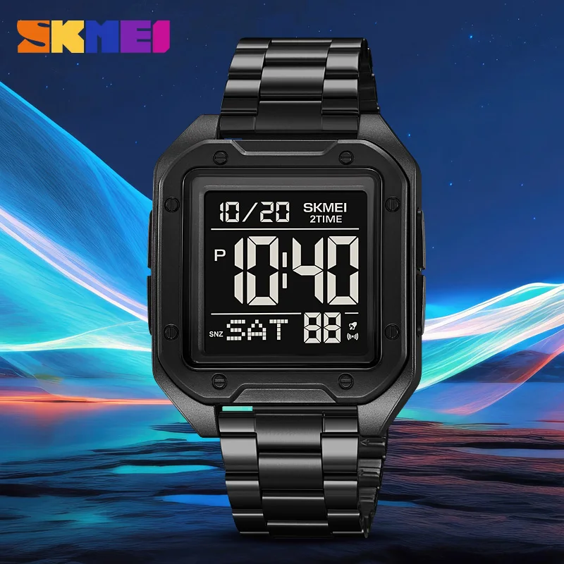 SKMEI Electronic Watch for Man Fashion Sport Digital Wristwatch Countdown Stopwatch 2Time Original Brand Men\'s Clock