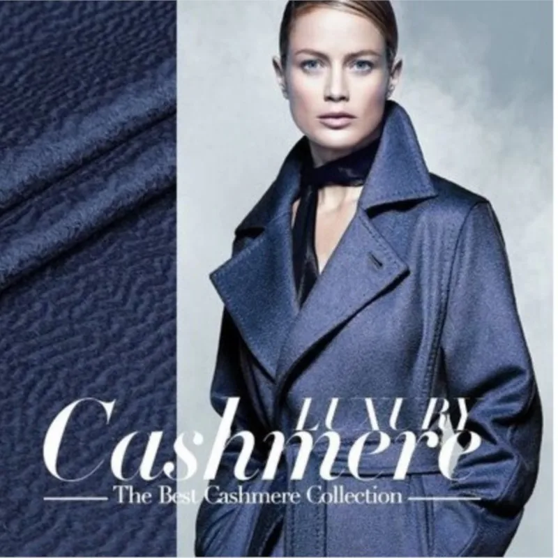 2.5m autumn/Winter double-sided silk water ripple pile with zero cloth personal coat cape fabric