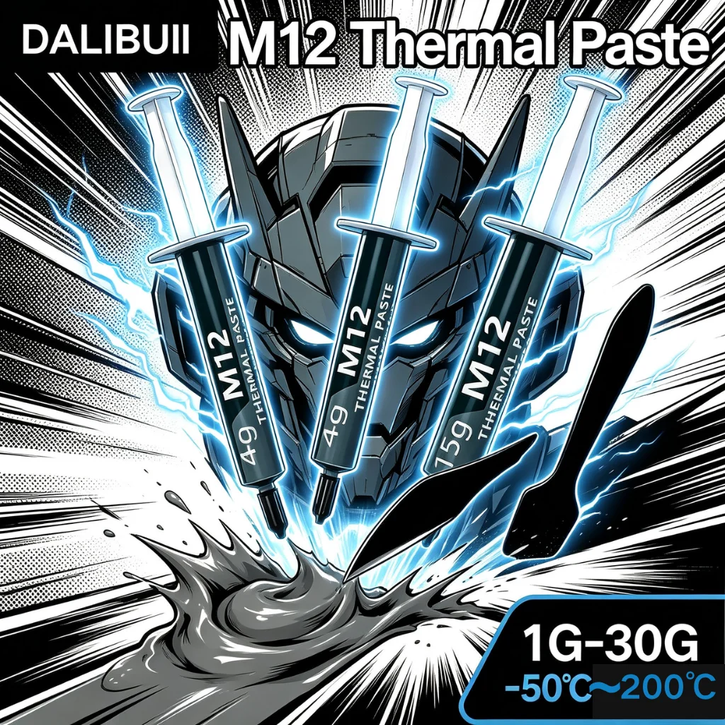 M12 Thermal Paste 12.4W/mK High Performance Thermal Grease 1g 4g 8g 15g 30g For Game PC PS5 CPU GPU Heatsink Cooling Compound