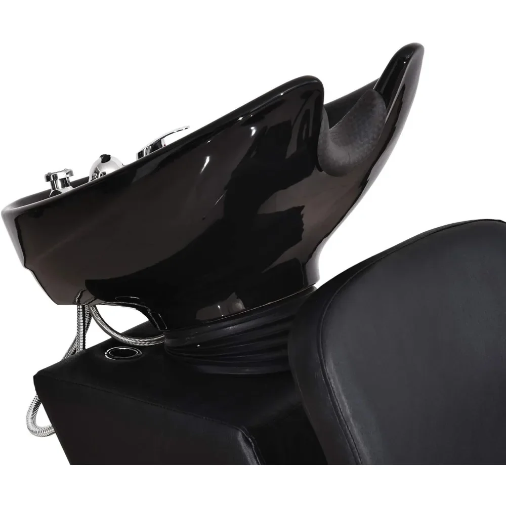 Eramic Bowl Shampoo Chair Adjustable Backwash Sink Barber Chair for Salon Beauty Spa TattooUnit Station Nail Salon Chairs Swivel