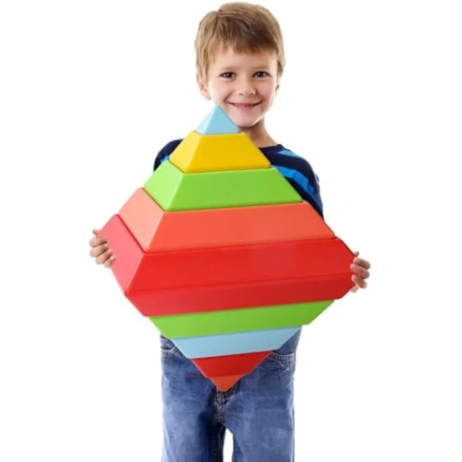 Large Building Blocks 30 pcs Set - Giant Blocks for Stacking - Hand Eye Coordination Toys Develop Cognitive Skills - Big Blocks