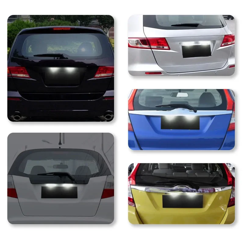 2 قطعة LED رقم السيارة لوحة ترخيص ضوء لهوندا Crv صالح أوديسي جاز Hrv Frv CR-V تيار LED عدد مصباح