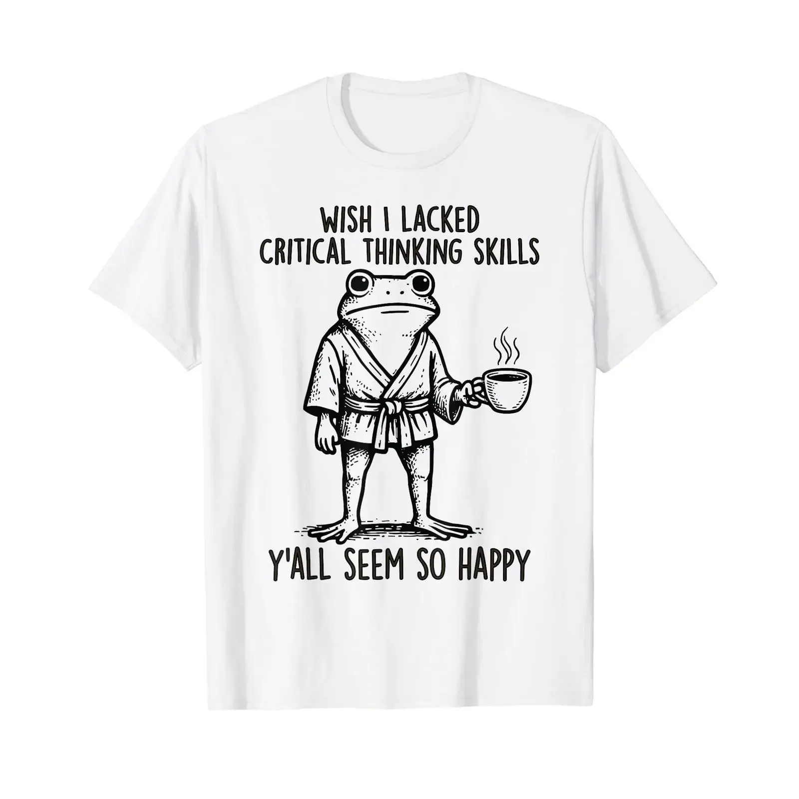 Ich wünschte hätte Keine Fähigkeiten zum kritischen Denken Lustiger Frosch introvertiert Preisgünstiges Grafik T Shirt vintage