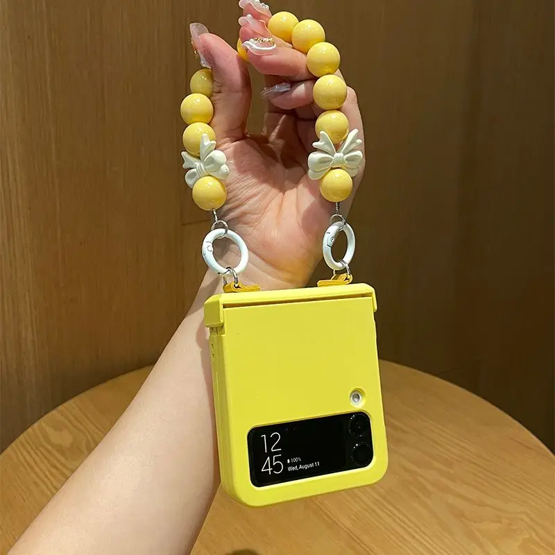 Four colors of simple love stand suitable for Samsung Galaxy Z Flip3 4 5 6 W23 24 Flip anti-fall mobile phone protective case view 3