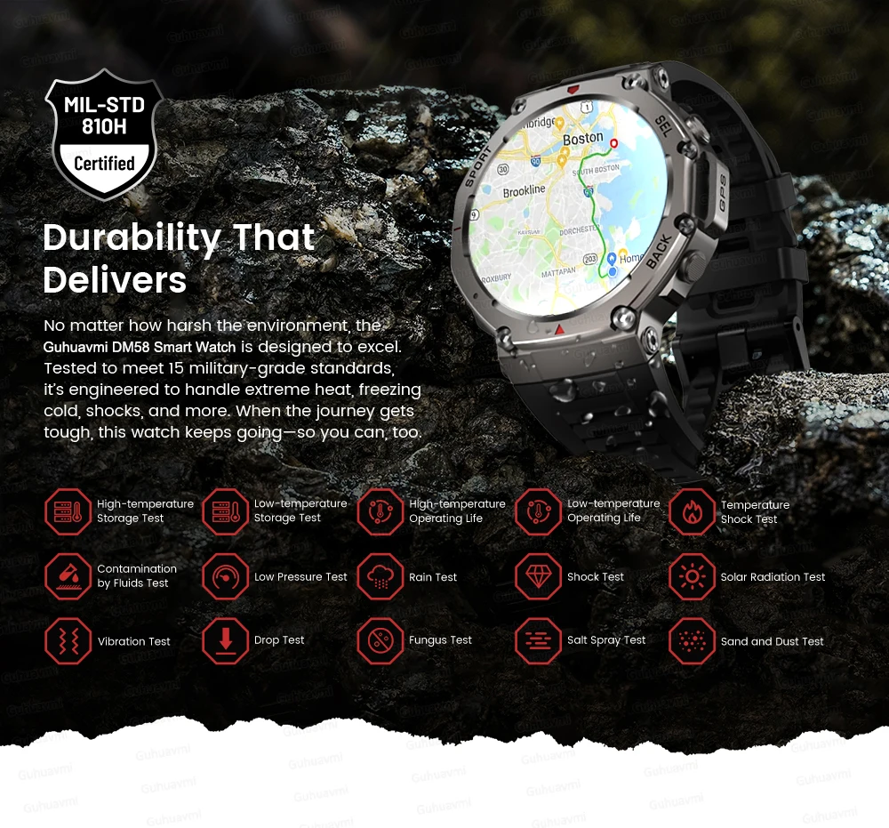 2025 New Military Bluetooth Call Smart Watch Built-in GPS Compass Barometric Altimeter 10ATM Waterproof Sports Smartwatches Men