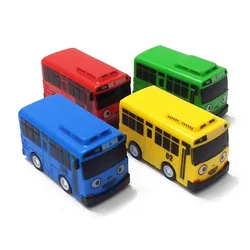 Cartoon Tayo Bus Kinderspiel zeug Mini Pull Back Auto koreanischen Anime Modell Bus Spielzeug spielen Fahrzeuge Lernspiel zeug für Kinder Jungen Geschenke