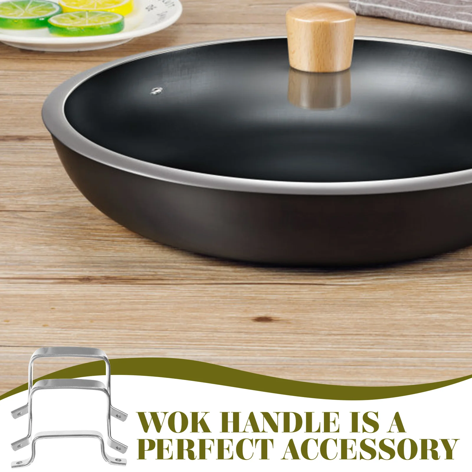 

1 Set Metal Pot Handle Replacement Side For Steam Pot Pressure Cooker Anti-Scald Wok Handle Kitchen Utensil Accessory Sturdy Pan