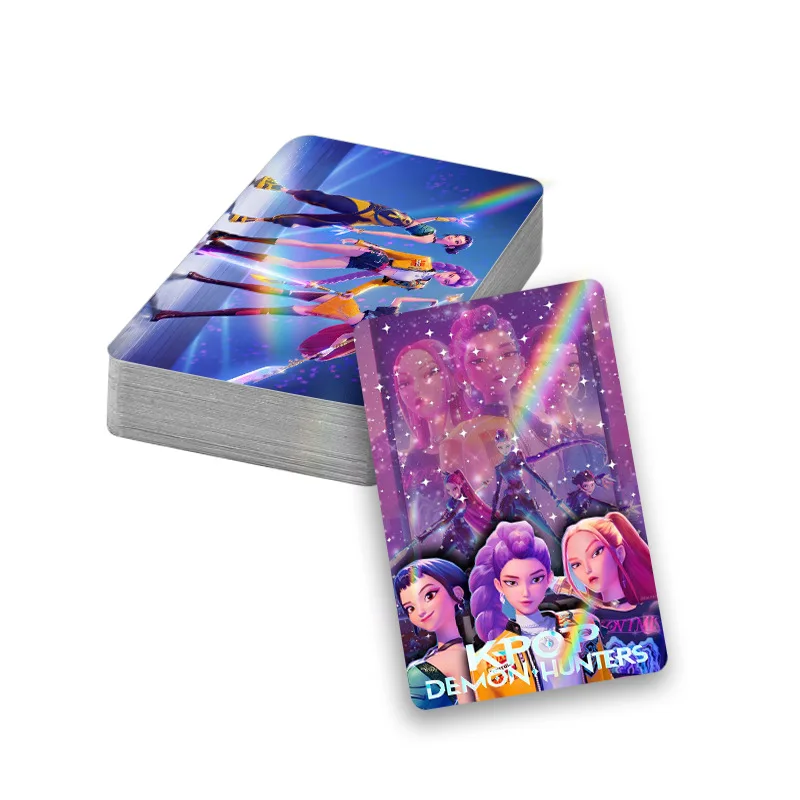 30/92PCS Kpop Demon Hunters Collectible Cards Toy for Boys Girls Laser Card Fashion LOMO Small Card Toys for Fans Festival Gifts