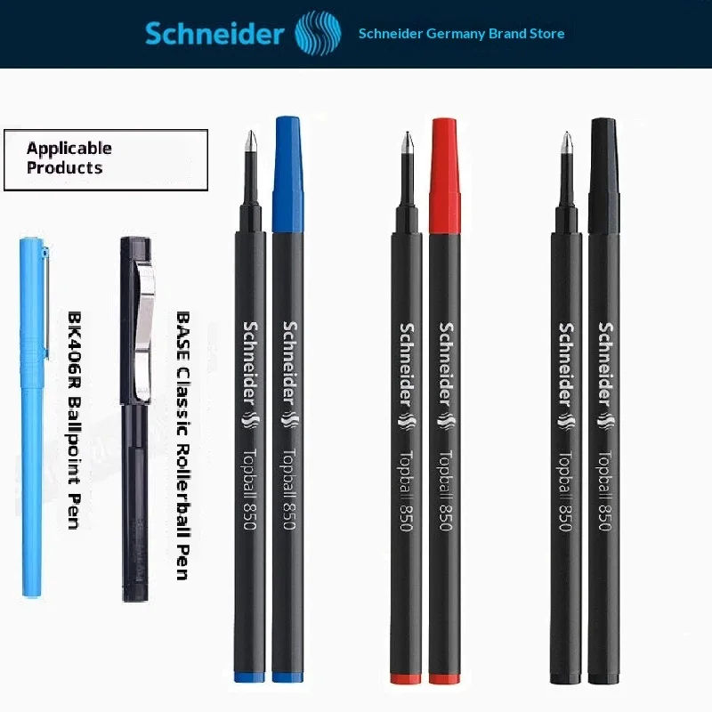 

Сменный картридж Schneider Topball 850, 0,5 мм, черный/синий/красный, для офиса, школы, письма, M63, универсальный чип, сменные чернила, канцелярские принадлежности