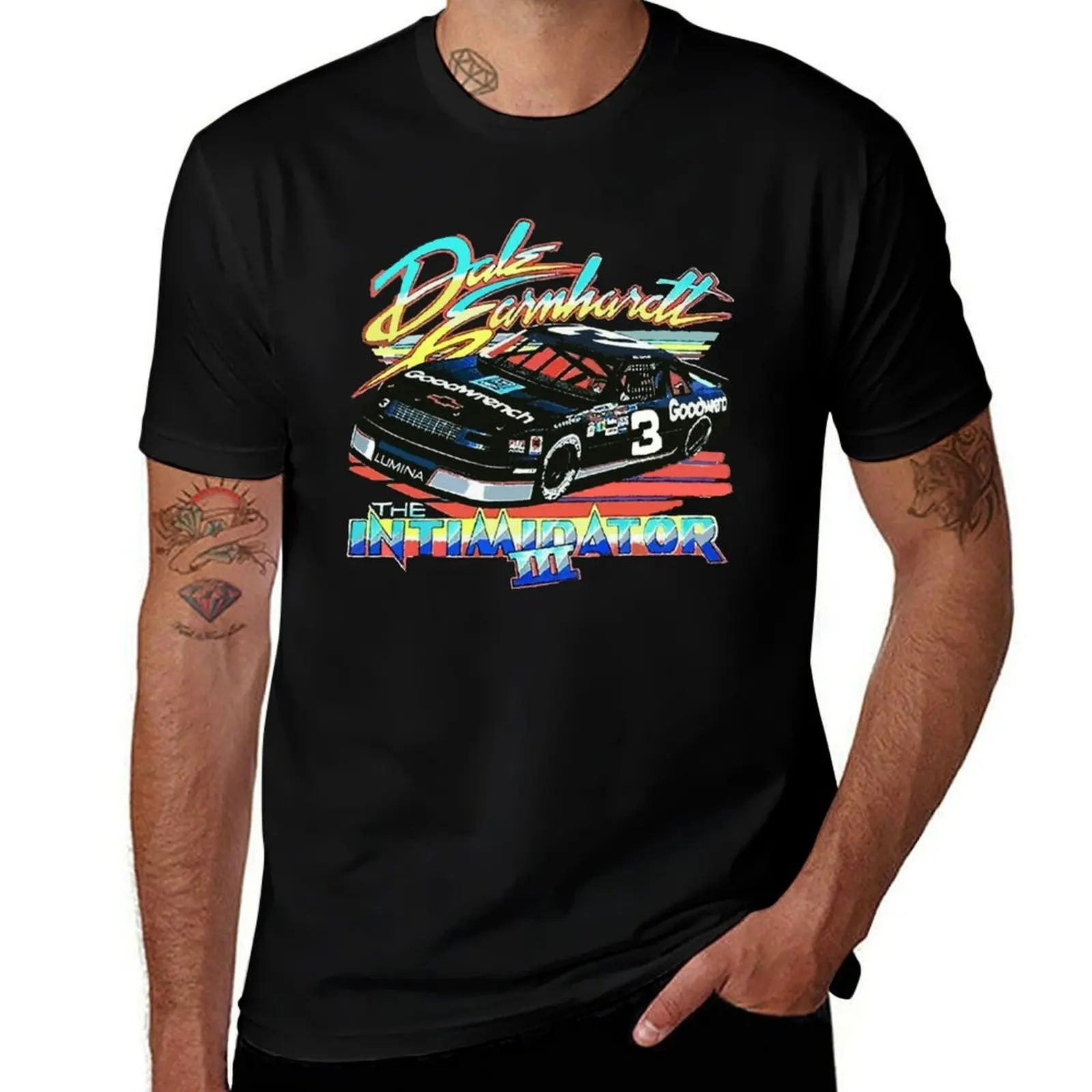 Vintage Dale Earnhardt Intimidator Racing Tour Design T-Shirt Anti-Pilling Casual T-Shirt