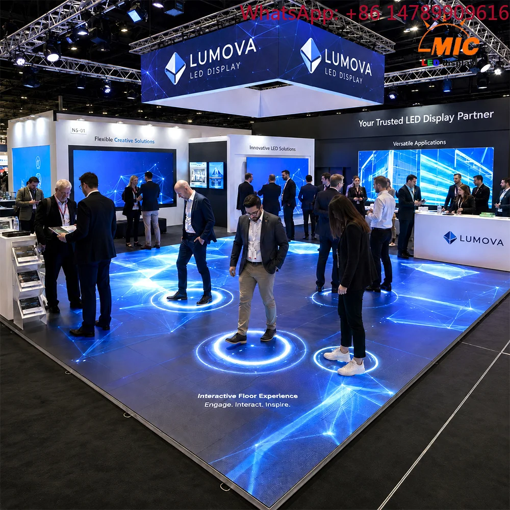 

Interactive LED Floor Tile Screen P3.91 Waterproof Floor LED Display For Showroom ExhibitionInteractive LED Floor DisplayHuman-S