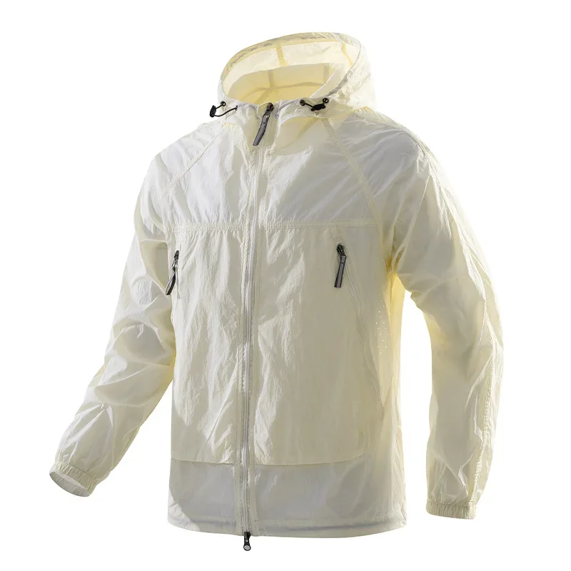 vbpbsql Men's Windbreaker Hooded Blue M 3