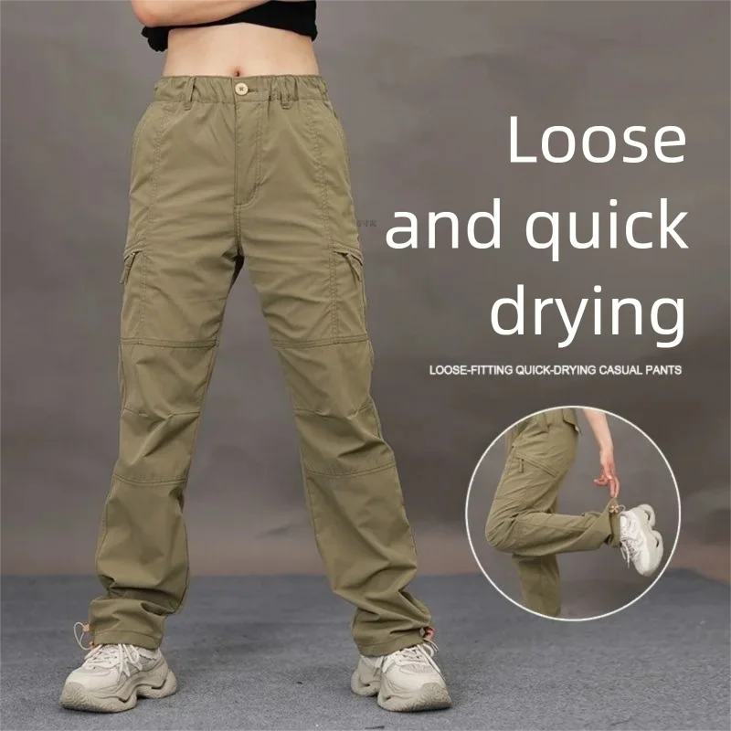 

Men's American Style Cargo Pants Winter Windproof Tactical Pants Fleece Lined Quick-Dry Straight Leg Outdoor Hiking Work Pants